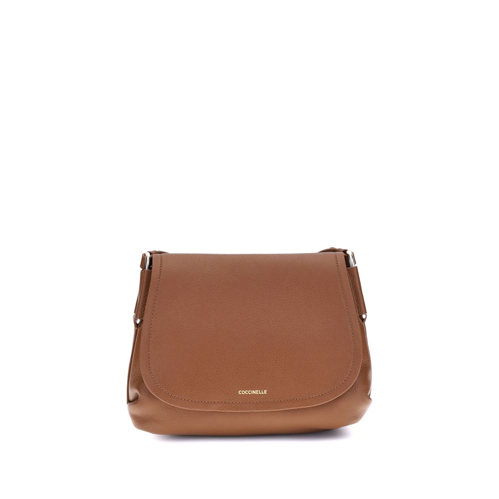 Coccinelle Schultertasche aus Kalbshaut Bos Taurus in Braun